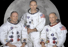 The crew of Apollo 11: Neil Armstrong, Michael Collins and Edwin Aldrin.